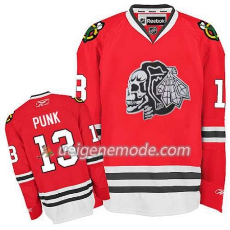 Kinder Eishockey Chicago Blackhawks Trikot CM Punk #13 Skull Rot