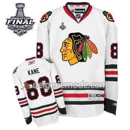 Reebok Herren Eishockey Chicago Blackhawks Trikot Patrick Kane #88 Auswärts Weiß 2015 Stanley Cup