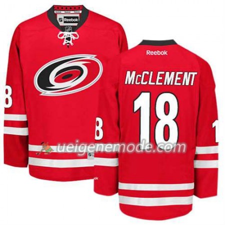 Reebok Herren Eishockey Carolina Hurricanes Trikot Jay McClement #18 Heim Rot