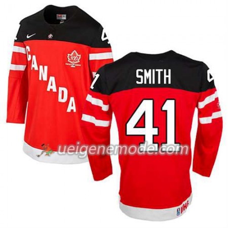Kinder Eishockey Olympic-Canada Team Trikot Mike Smith #41 100th Anniversary Rot