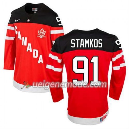 Kinder Eishockey Olympic-Canada Team Trikot Steven Stamkos #91 100th Anniversary Rot