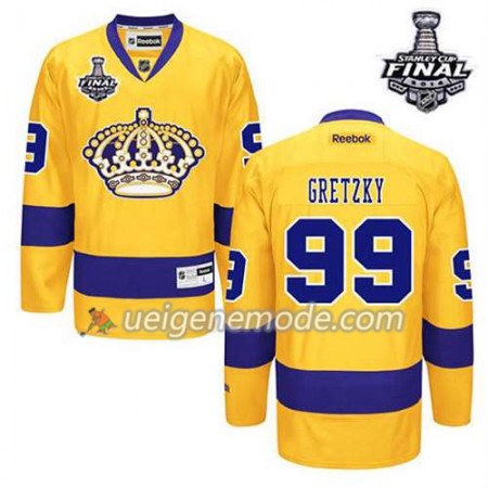 Reebok Herren Eishockey Los Angeles Kings Trikot Wayne Gretzky #99 Ausweich Gold 2014 Stanley Cup