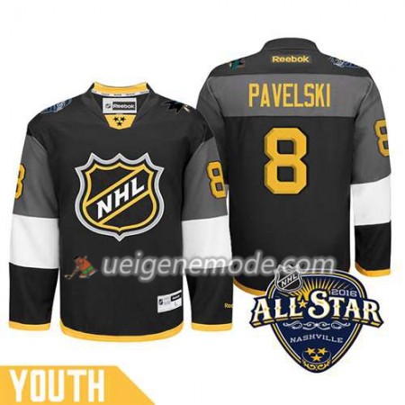 Kinder 2016 All Star Eishockey Premier-San Jose Sharks Trikot Joe Pavelski #8 Schwarz