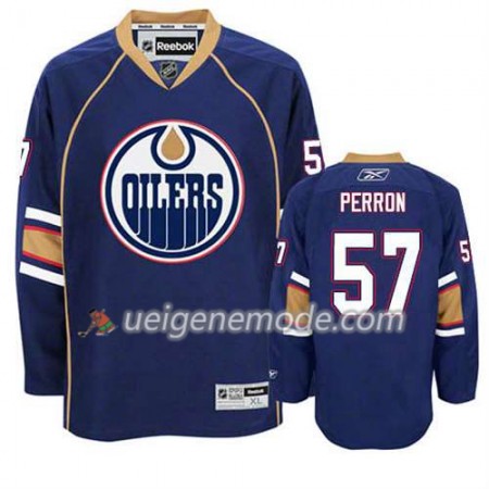 Reebok Herren Eishockey Edmonton Oilers Trikot David Perron #57 Ausweich Blau