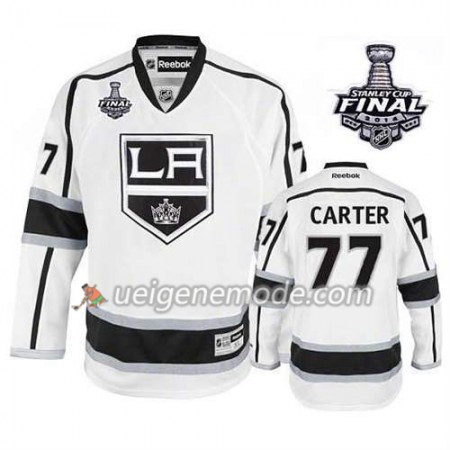 Reebok Herren Eishockey Los Angeles Kings Trikot Jeff Carter #77 Auswärts Weiß 2014 Stanley Cup