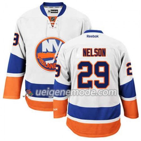 Reebok Herren Eishockey New York Islanders Trikot Brock Nelson #29 Auswärts Weiß