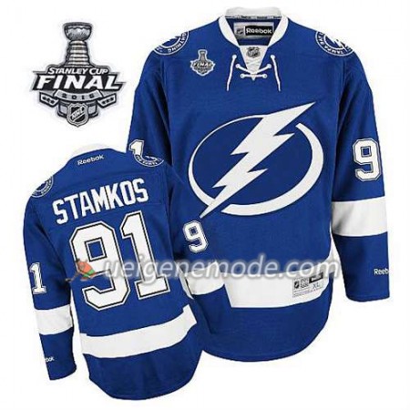 Kinder Eishockey Tampa Bay Lightning Trikot Steven Stamkos #91 Heim Blau 2015 Stanley Cup