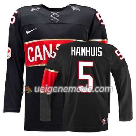 Reebok Dame Eishockey Olympic-Canada Team Trikot Dan Hamhuis #5 Ausweich Schwarz