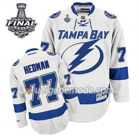 Reebok Herren Eishockey Tampa Bay Lightning Trikot Victor Hedman #77 Auswärts Weiß 2015 Stanley Cup