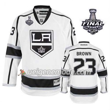 Reebok Herren Eishockey Los Angeles Kings Trikot Drew Doughty #23 Auswärts Weiß 2014 Stanley Cup