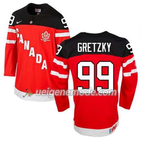 Kinder Eishockey Olympic-Canada Team Trikot Wayne Gretzky #99 100th Anniversary Rot