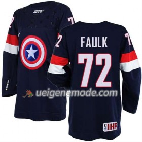 Reebok Herren Eishockey Premier Olympic-USA Team Trikot Justin Faulk #72 Blau