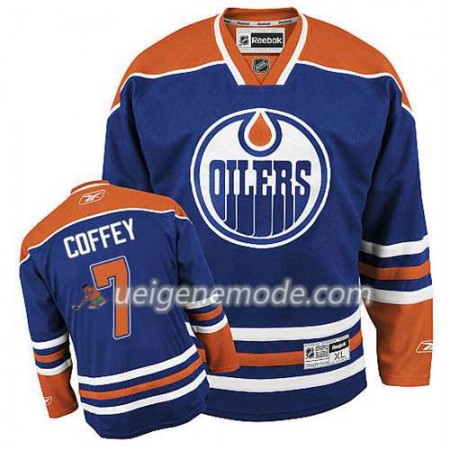 Reebok Herren Eishockey Edmonton Oilers Trikot Paul Coffey #7 Heim Blau