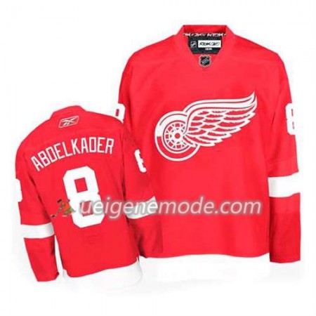 Reebok Herren Eishockey Detroit Red Wings Trikot Justin Abdelkader #8 Heim Rot