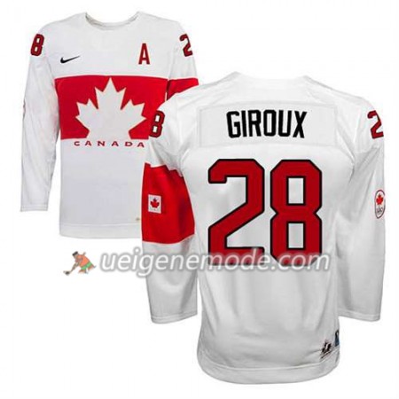 Reebok Herren Eishockey Olympic-Canada Team Trikot Claude Giroux #28 Heim Weiß