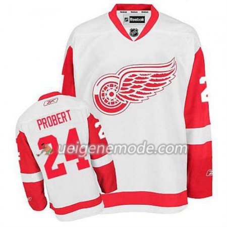 Reebok Herren Eishockey Detroit Red Wings Trikot Bob Probert #24 Auswärts Weiß