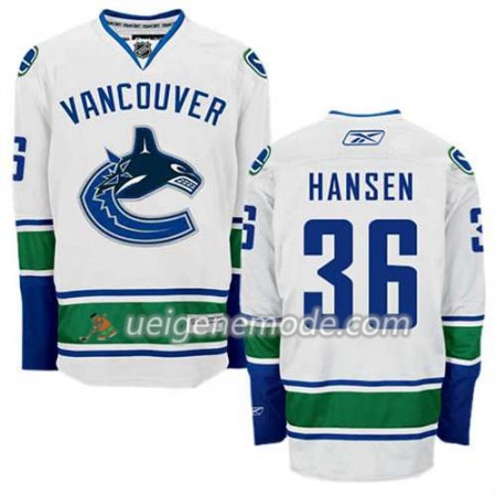 Reebok Herren Eishockey Vancouver Canucks Trikot Jannik Hansen #36 Auswärts Weiß