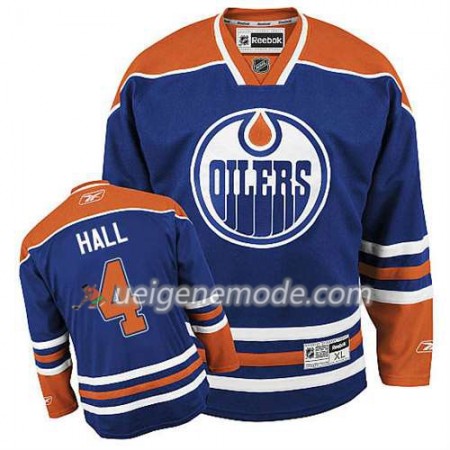 Reebok Herren Eishockey Edmonton Oilers Trikot Taylor Hall #4 Heim Blau