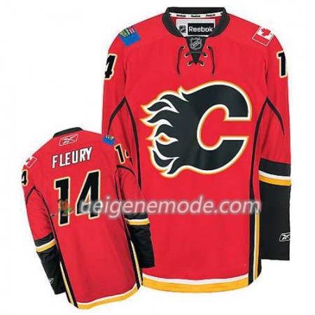 Reebok Herren Eishockey Calgary Flames Trikot Theoren Fleury #14 Heim Weiß