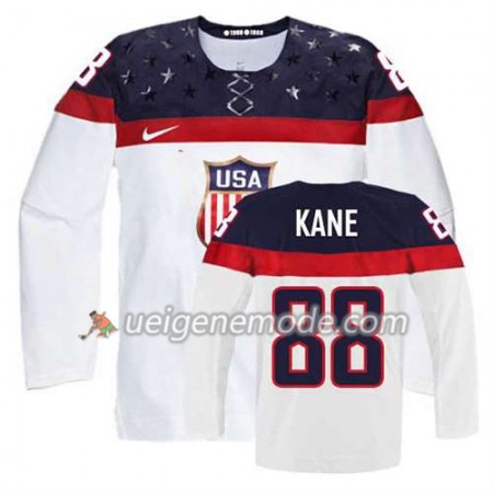 Kinder Eishockey Premier Olympic-USA Team Trikot Patrick Kane #88 Heim Weiß