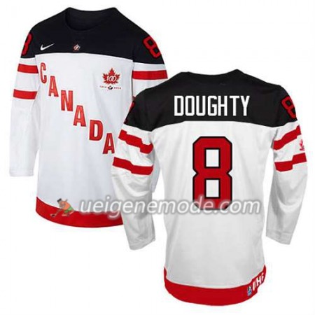 Kinder Eishockey Olympic-Canada Team Trikot Drew Doughty #8 100th Anniversary Weiß