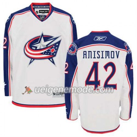 Reebok Herren Eishockey Columbus Blue Jackets Trikot Artem Anisimov #42 Auswärts Weiß