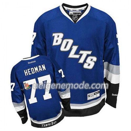 Reebok Herren Eishockey Tampa Bay Lightning Trikot Victor Hedman #77 Ausweich Bleu