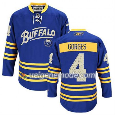 Reebok Herren Eishockey Buffalo Sabres Trikot Josh Gorges #4 Ausweich Blau
