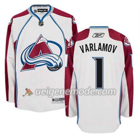 Reebok Herren Eishockey Colorado Avalanche Trikot Semyon Varlamov #1 Auswärts Weiß