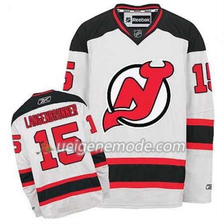 Reebok Herren Eishockey New Jersey Devils Trikot Jamie Langenbrunner #15 Auswärts Weiß