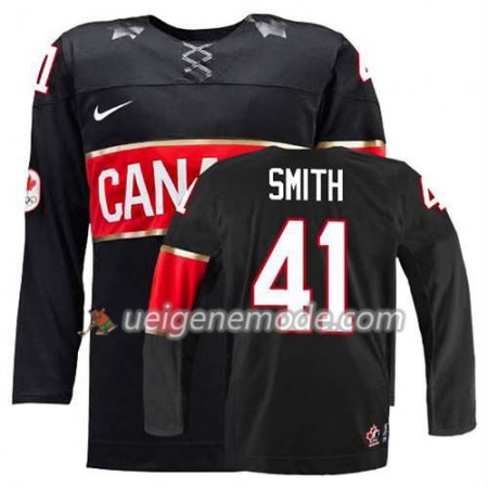 Reebok Herren Eishockey Olympic-Canada Team Trikot Mike Smith #41 Ausweich Schwarz