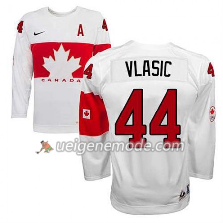 Reebok Dame Eishockey Olympic-Canada Team Trikot Marc-Edouard Vlasic #44 Heim Weiß