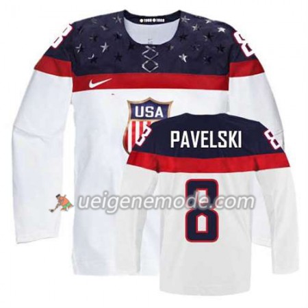 Kinder Eishockey Premier Olympic-USA Team Trikot Joe Pavelski #8 Heim Weiß