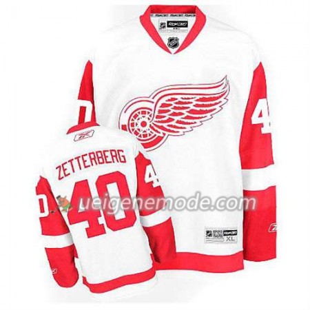 Reebok Herren Eishockey Detroit Red Wings Trikot Henrik Zetterberg #40 Auswärts Weiß