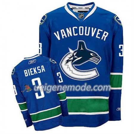 Reebok Herren Eishockey Vancouver Canucks Trikot Kevin Bieksa #3 Heim Blau