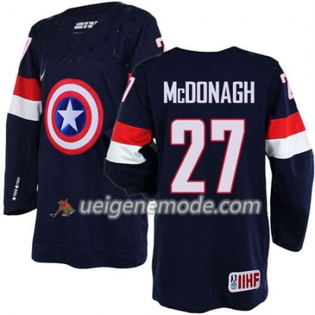 Reebok Herren Eishockey Premier Olympic-USA Team Trikot Ryan McDonagh #27 Blau