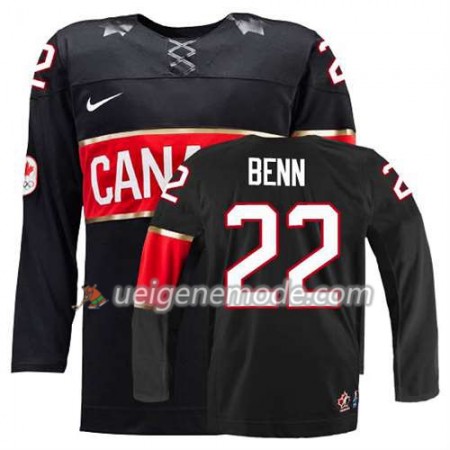 Reebok Dame Eishockey Olympic-Canada Team Trikot Jamie Benn #22 Ausweich Schwarz