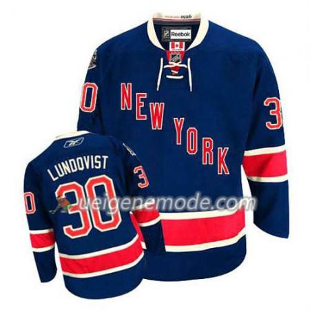 Reebok Herren Eishockey New York Rangers Trikot Henrik Lundqvist #30 Ausweich Blau