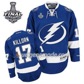 Reebok Herren Eishockey Tampa Bay Lightning Trikot Alex Killorn #17 Heim Blau 2015 Stanley Cup