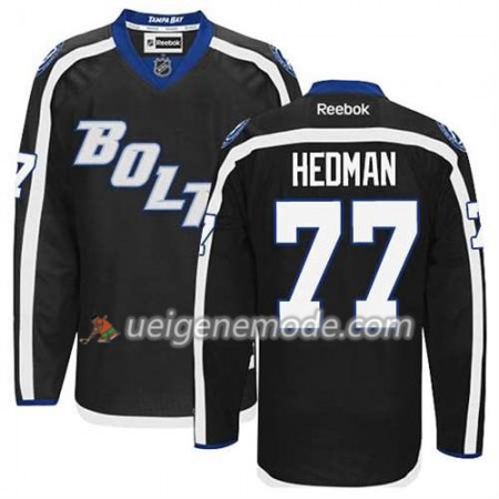 Reebok Herren Eishockey Tampa Bay Lightning Trikot Victor Hedman #77 Ausweich Schwarz