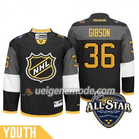 Kinder 2016 All Star Eishockey Premier-Anaheim Ducks Trikot John Gibson #36 Schwarz