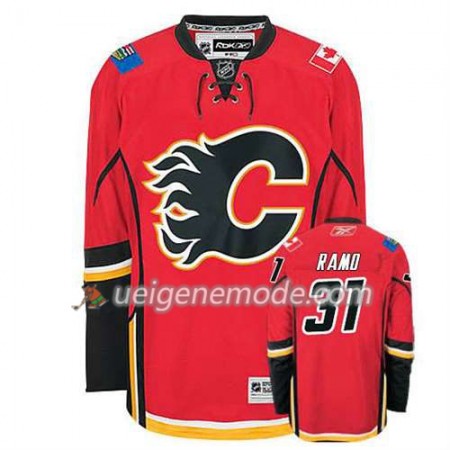 Reebok Herren Eishockey Calgary Flames Trikot Karri Ramo #31 Heim Rot