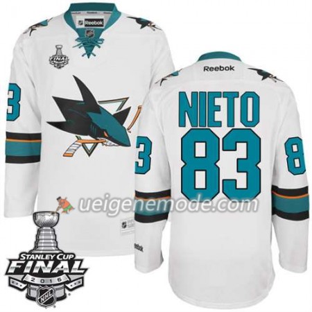 Reebok Eishockey San Jose Sharks Trikot Matt Nieto #83 Weiß Auswärts 2016 Stanley Cup
