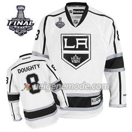 Reebok Herren Eishockey Los Angeles Kings Trikot Drew Doughty #8 Auswärts Weiß 2014 Stanley Cup