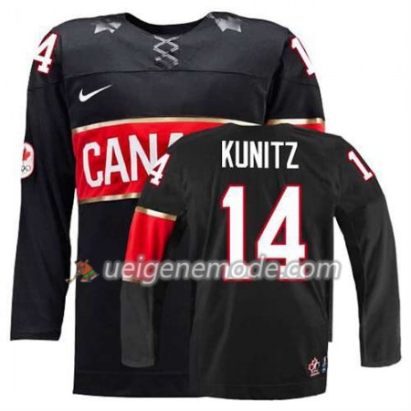 Kinder Eishockey Olympic-Canada Team Trikot Chris Kunitz #14 Ausweich Schwarz
