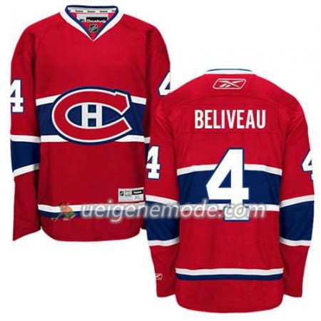 Reebok Herren Eishockey Montreal Canadiens Trikot Jean Beliveau #4 Heim Rot