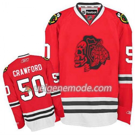 Kinder Eishockey Chicago Blackhawks Trikot Corey Crawford #50 Red Skull