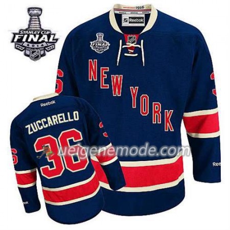 Reebok Herren Eishockey New York Rangers Trikot Martin St. Louis #36 Ausweich Blau 2014 Stanley Cup