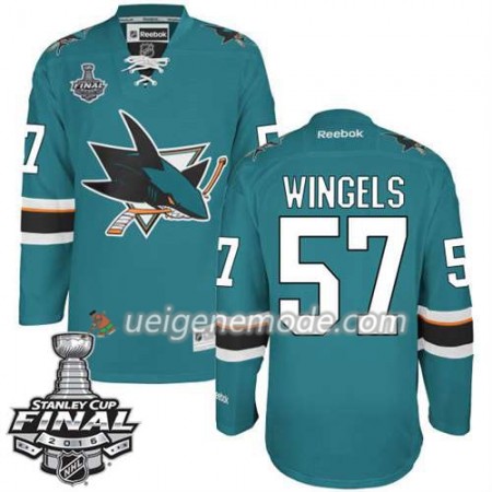 Reebok Eishockey San Jose Sharks Trikot Tommy Wingels #57 Teal Heim 2016 Stanley Cup