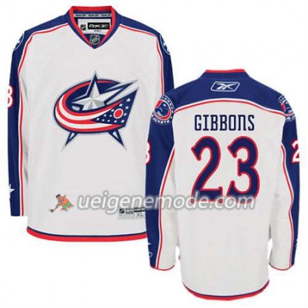 Reebok Herren Eishockey Columbus Blue Jackets Trikot Brian Gibbons #23 Auswärts Weiß